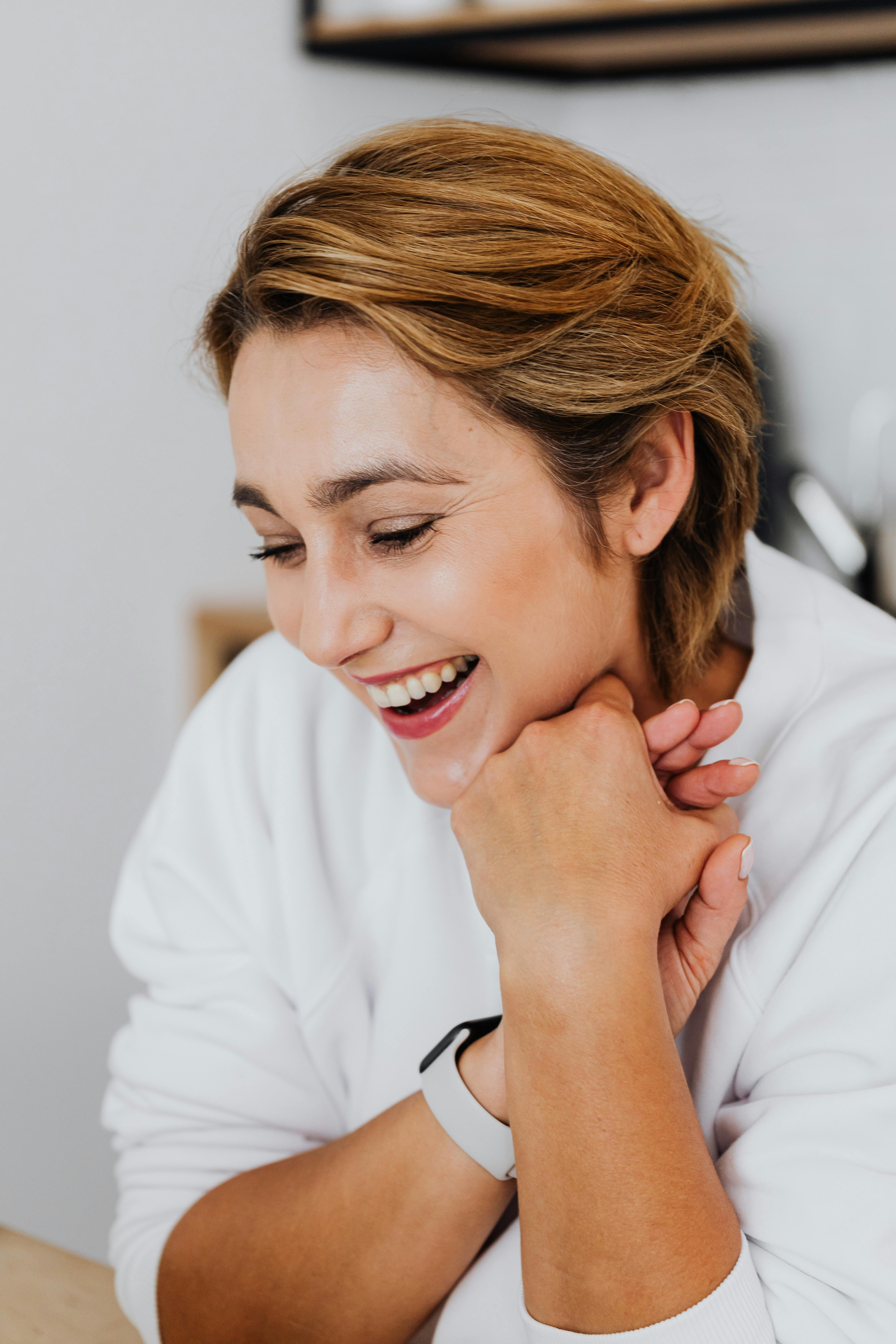 A woman filled with joy.