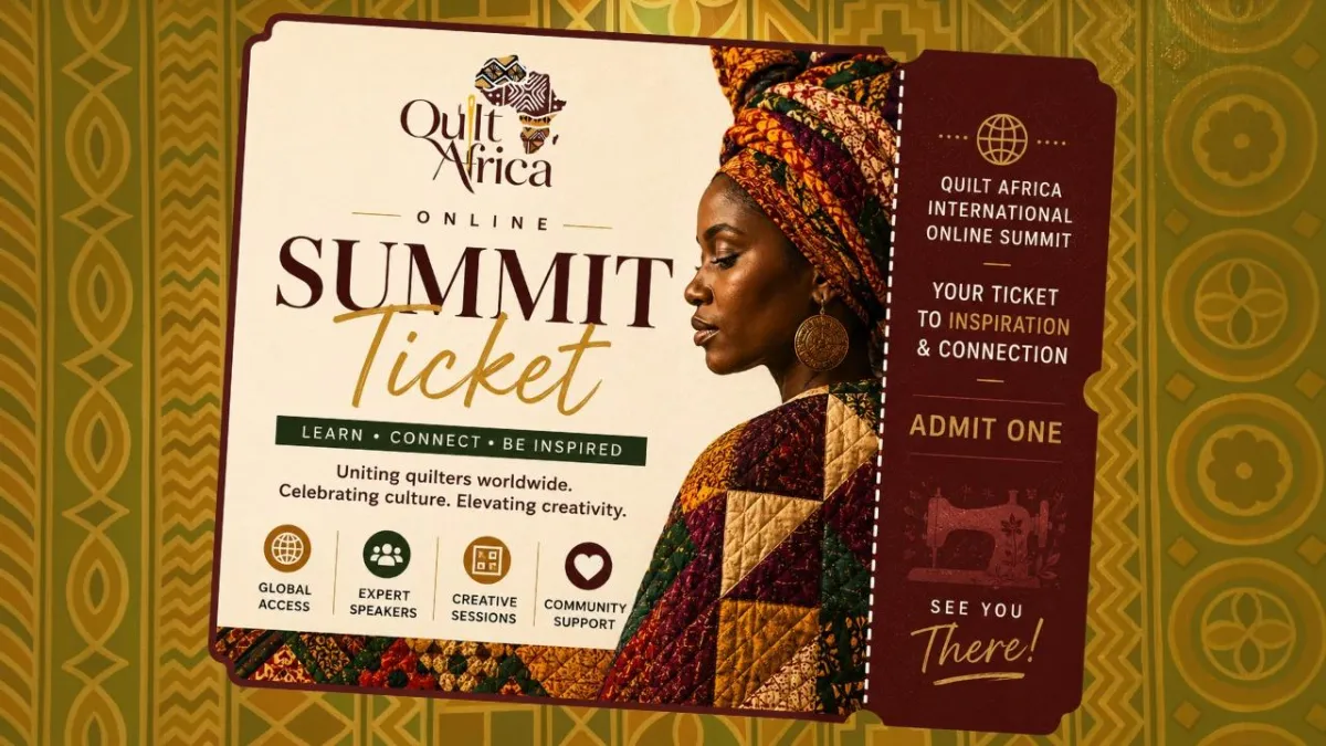 Modern art gallery displaying AfroModern quilts with African wax prints for Quilt Africa Summit 2026