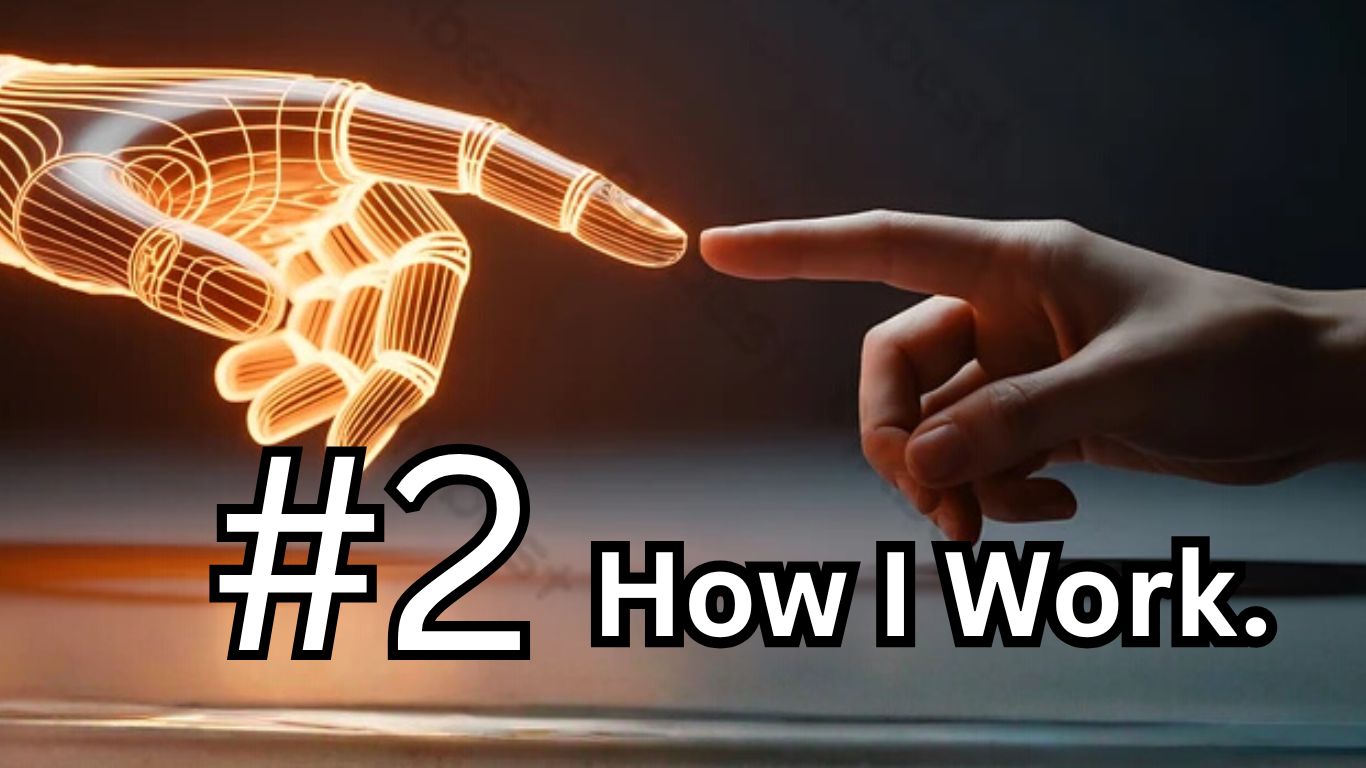 glowing hand touching finger to human hand symbolizing A I  and human connection #2 blog