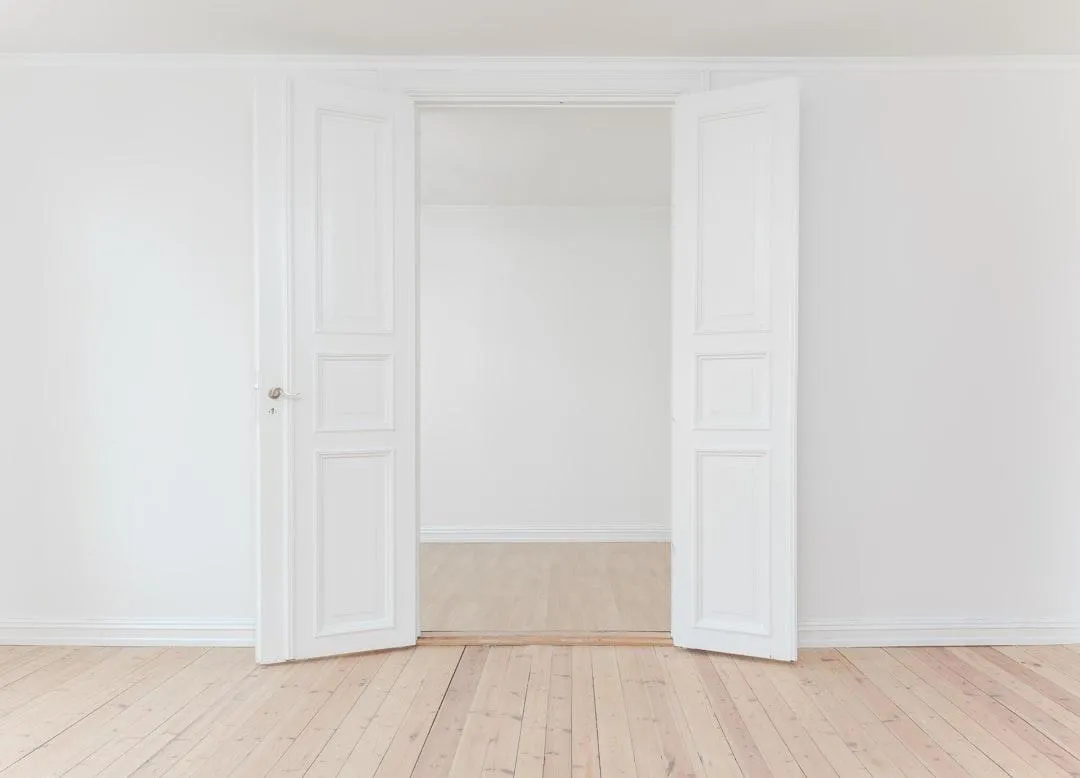 french doors in new apartment