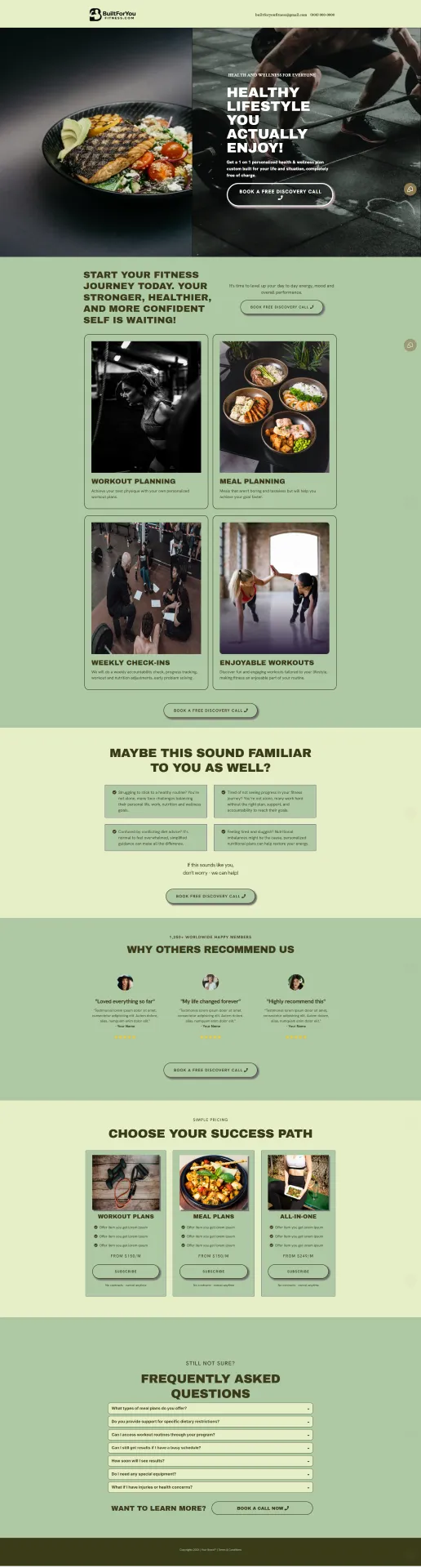 Online Fitness Coach funnel by Christian Lozada