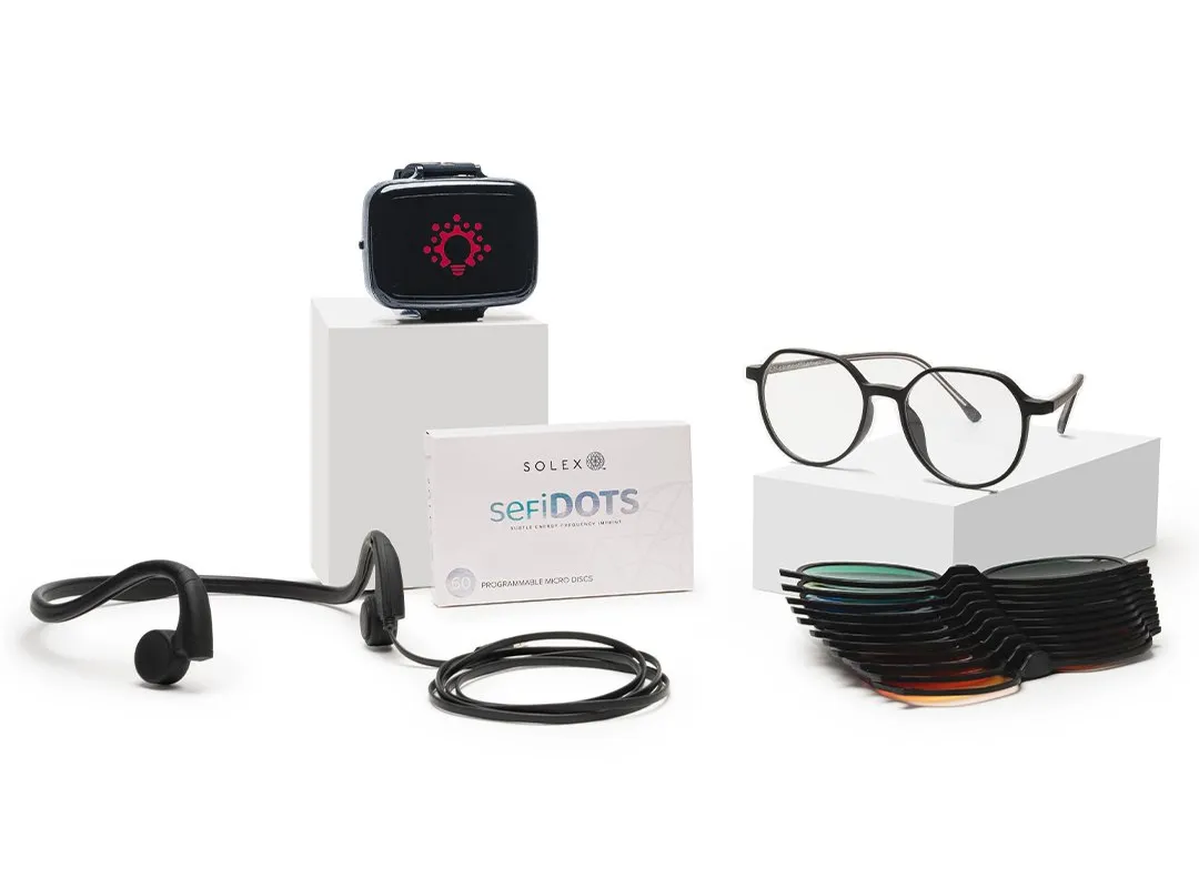 Starter bundl - includes 600 ban, sefi dots, lightwave colored glasses, wired bone transducer headset.