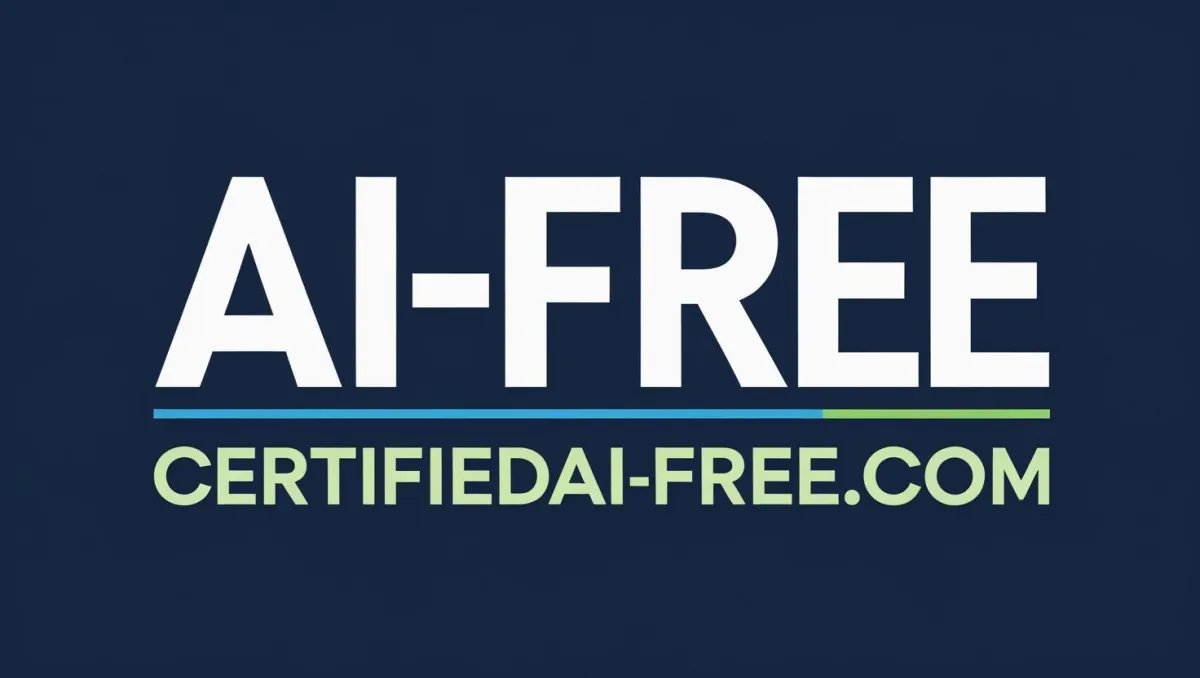 Certified AI-Free logo, get ai-free certified for free