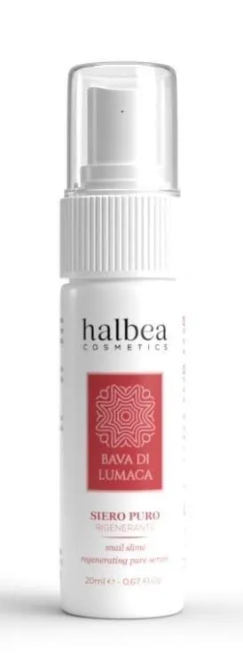 Siero puro rigenerante alla bava di lumaca Halbea, ideale per rossori e desquamazione