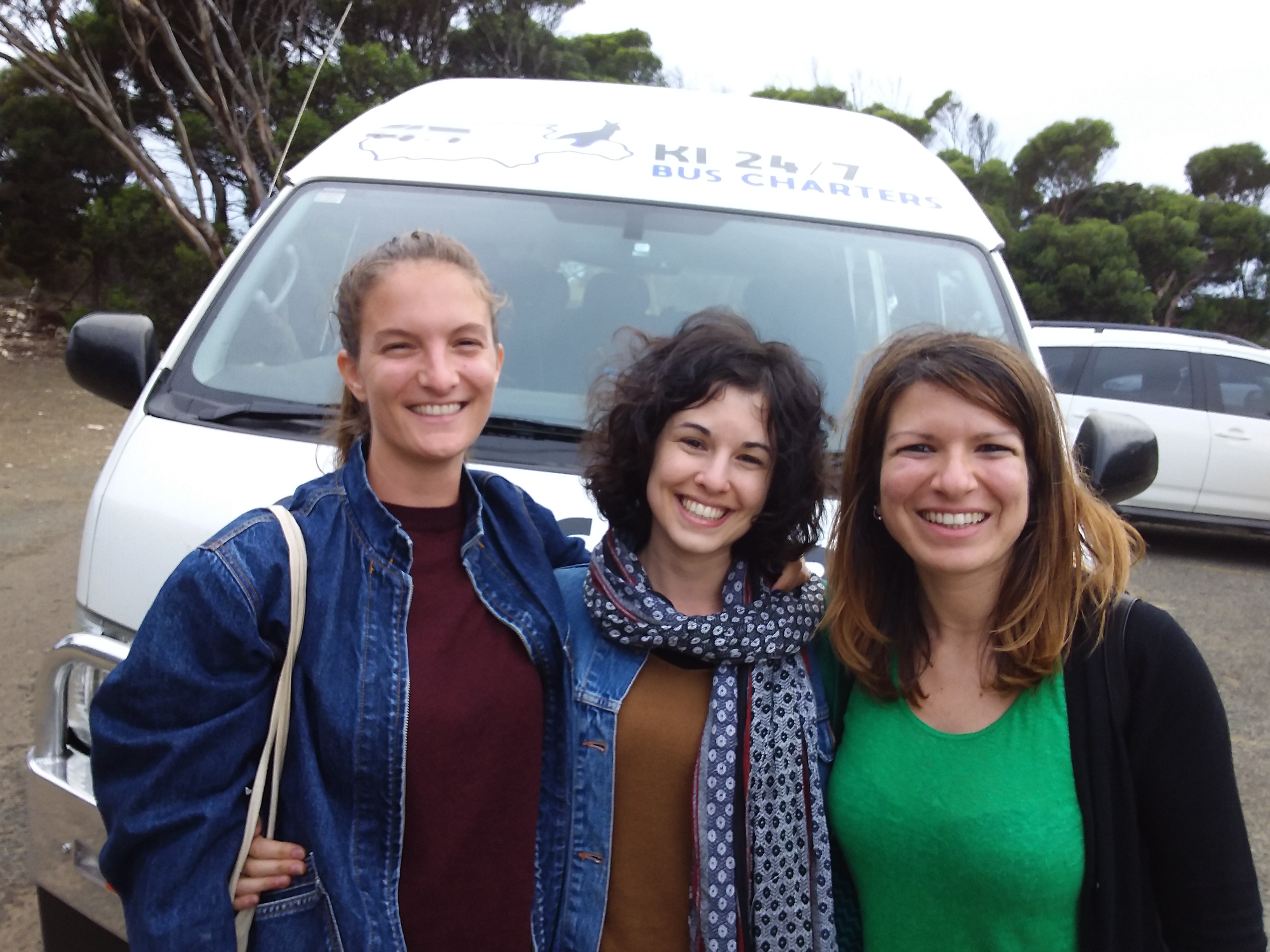 Kangaroo Island minibus taxi driving through Kingscote township