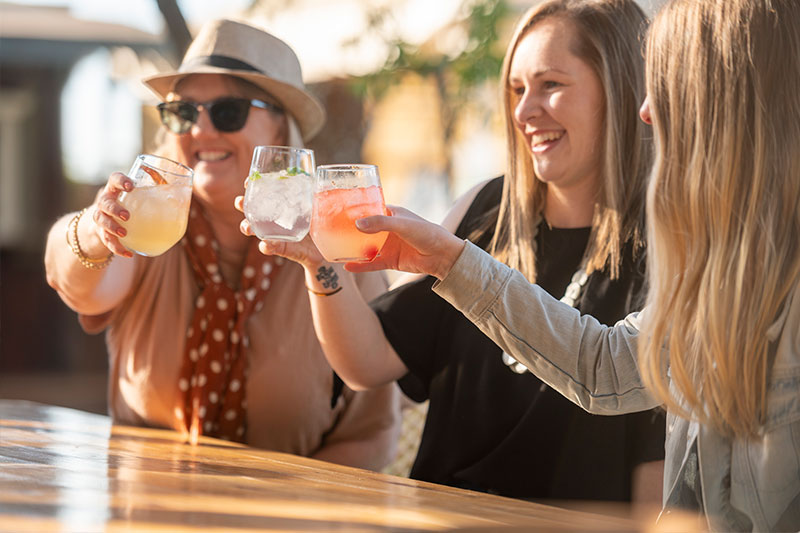 A couple enjoying a private tasting at a Kangaroo Island winery