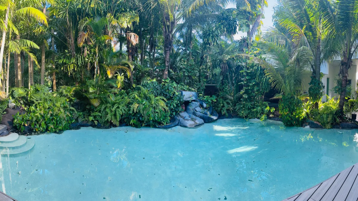 Villa Sol Sanctuary pool and tropical gardens supporting retreat immersion and integration