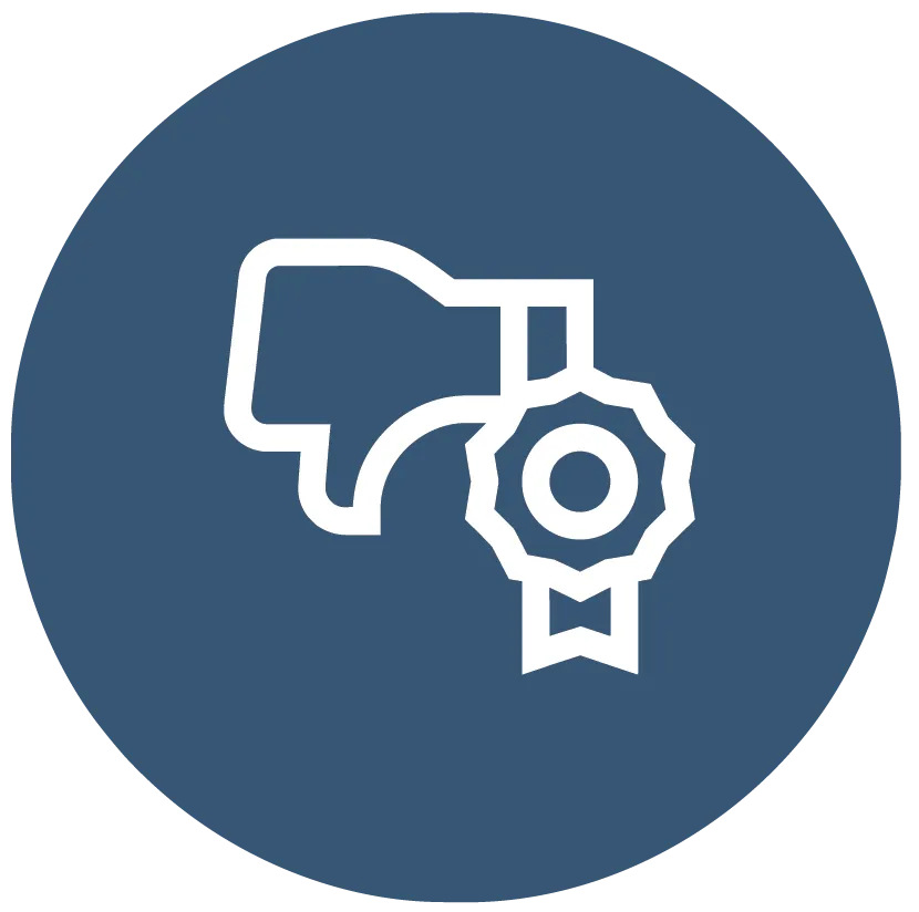 An icon of a thumb down