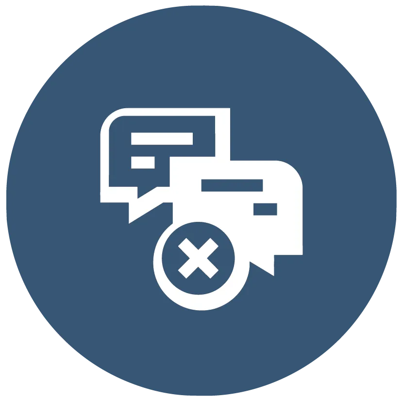 An icon of chat boxes