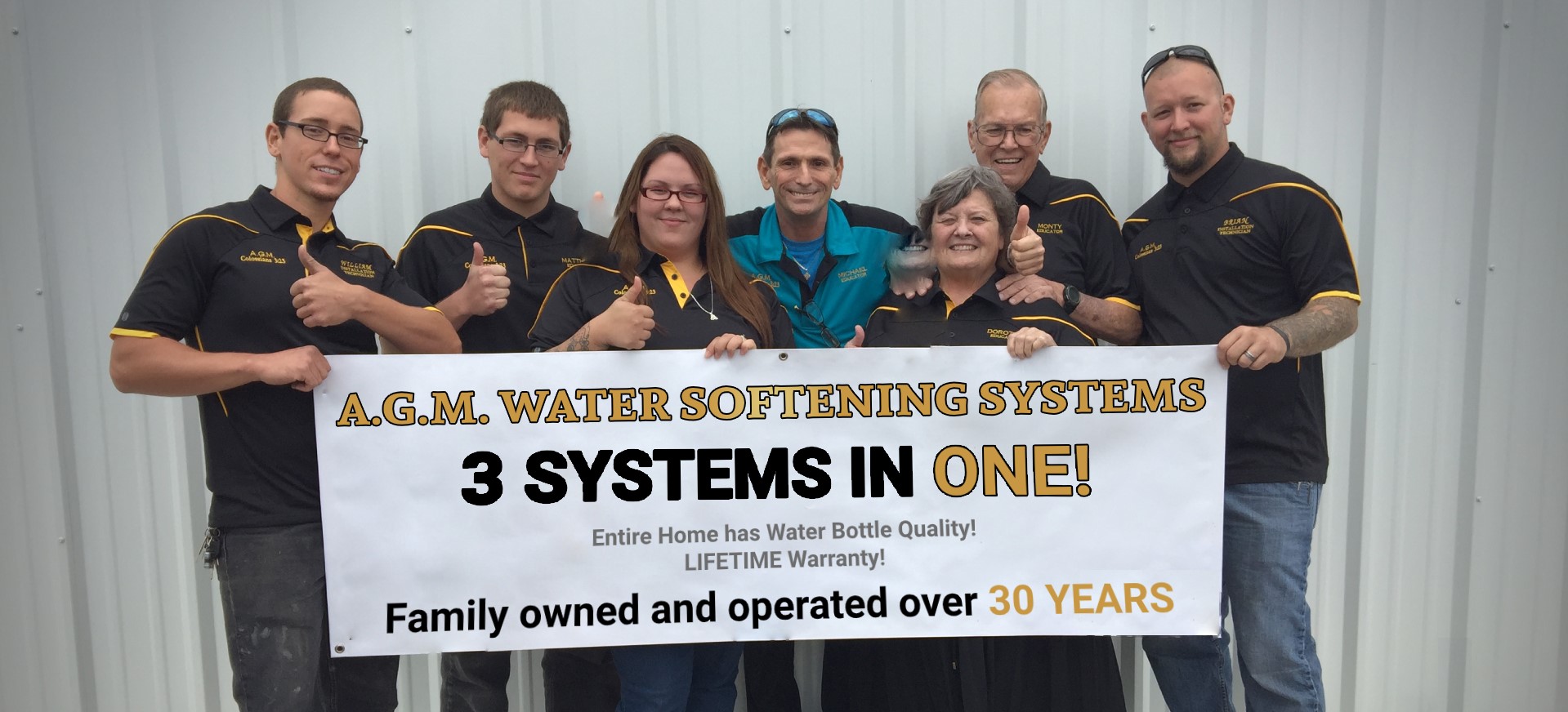 Professional measuring plumbing for a new water softener installation