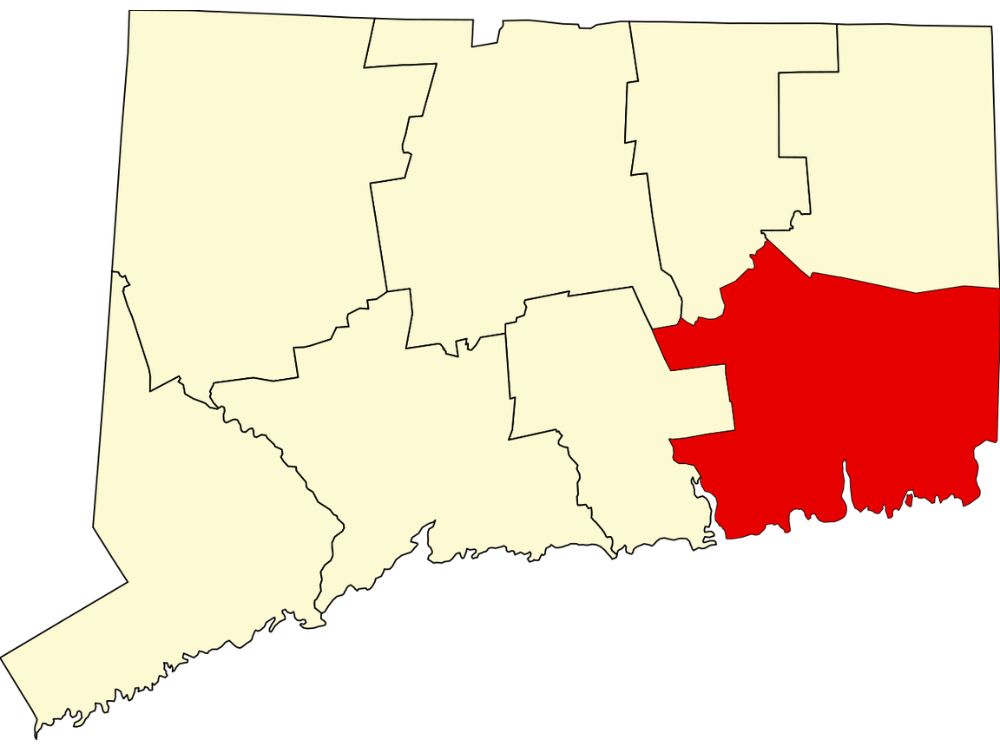 A Map of New London County in Connecticut
