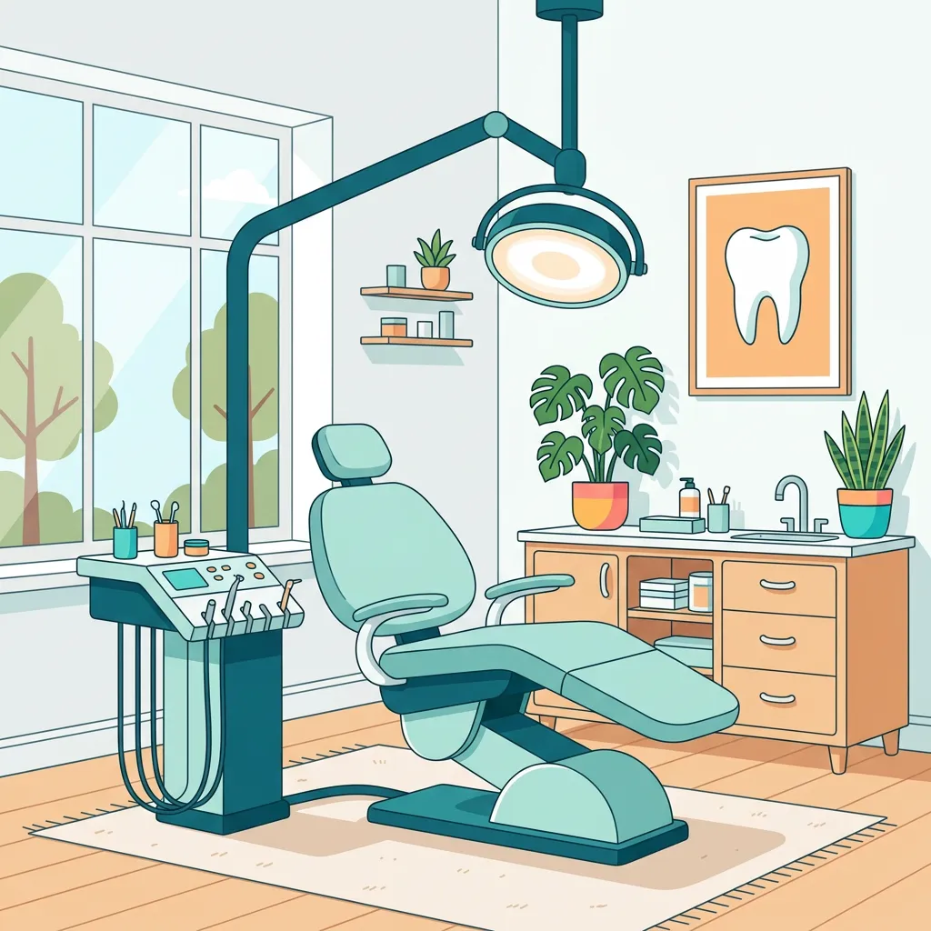 Bright, modern treatment room