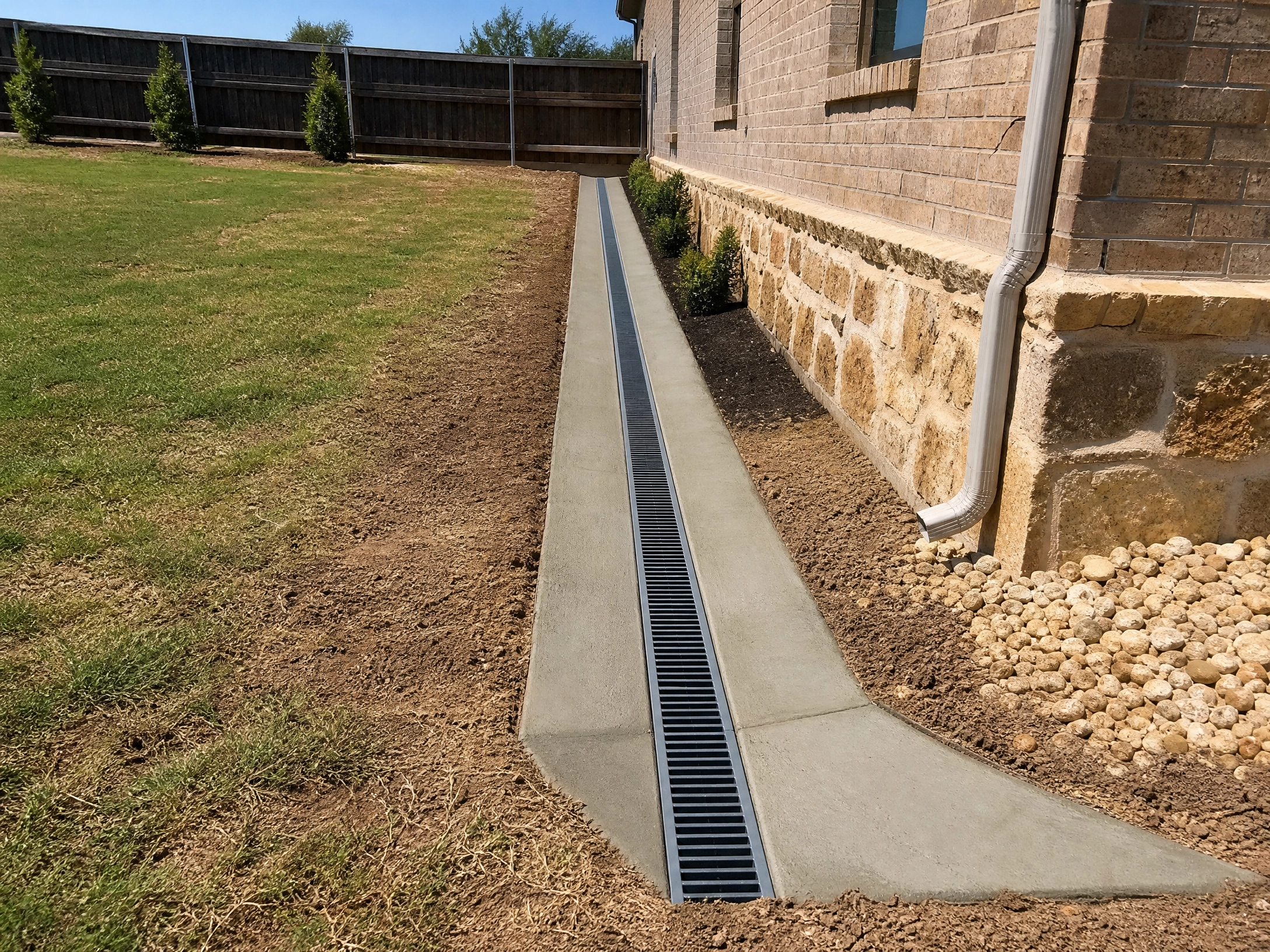 Bedford, TX French Drain Installation