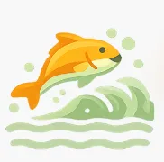 Dolphins swimming in waves, representing better wildlife encounters during Cocoa Beach Catamaran's Sail & Splash private charters.