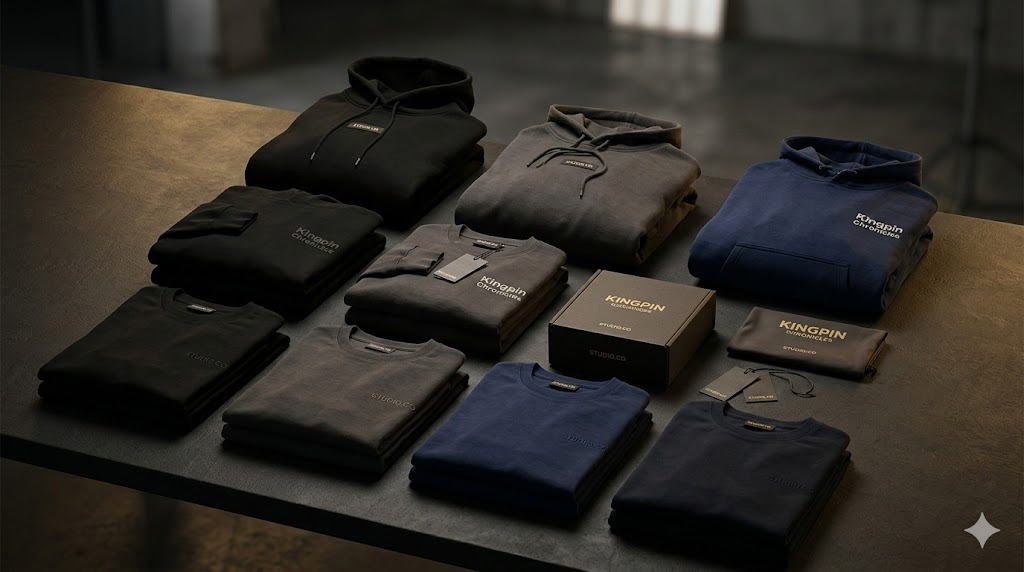 kingpin chronicles streetwear hoodie and t shirt collection