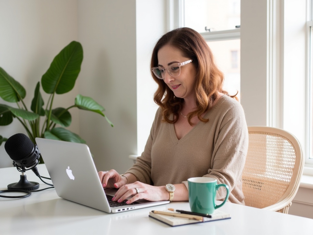 a laptop computer sitting on top of a wooden desk