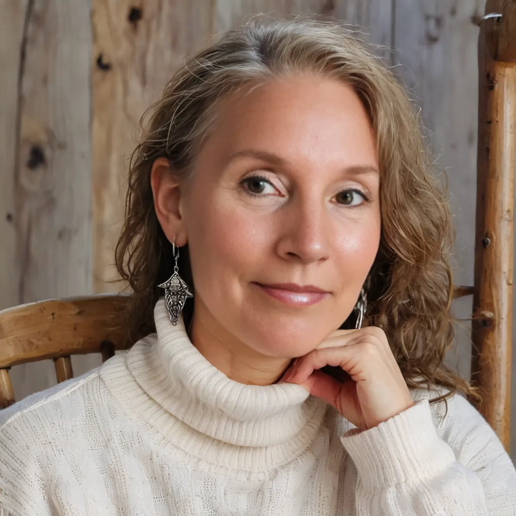 Portrait of the artist outdoors, standing beside a flowing river, holding a field recorder, with wildflowers in the background. The artist is smiling, wearing earth-toned clothing, and the scene feels candid and inviting.