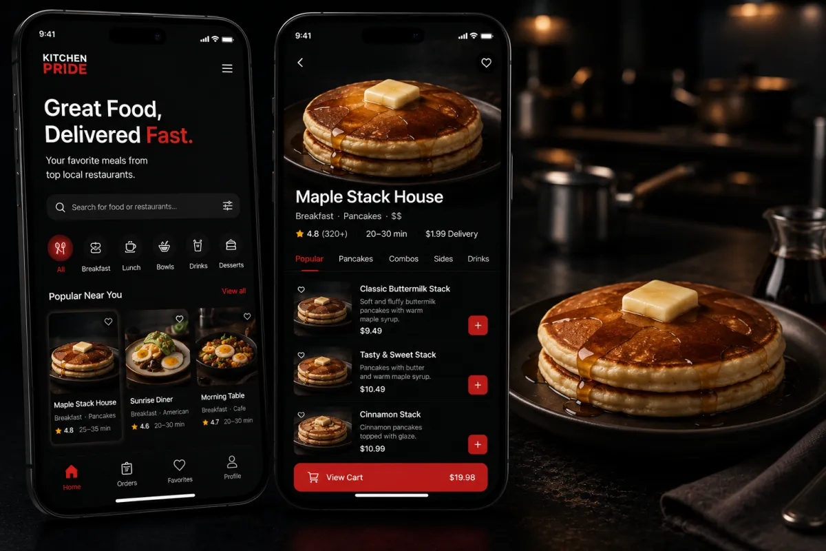 Restaurant Ordering System Mockup