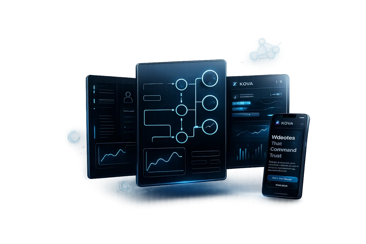 Automation pipelines and CRM dashboard dark UI mockup