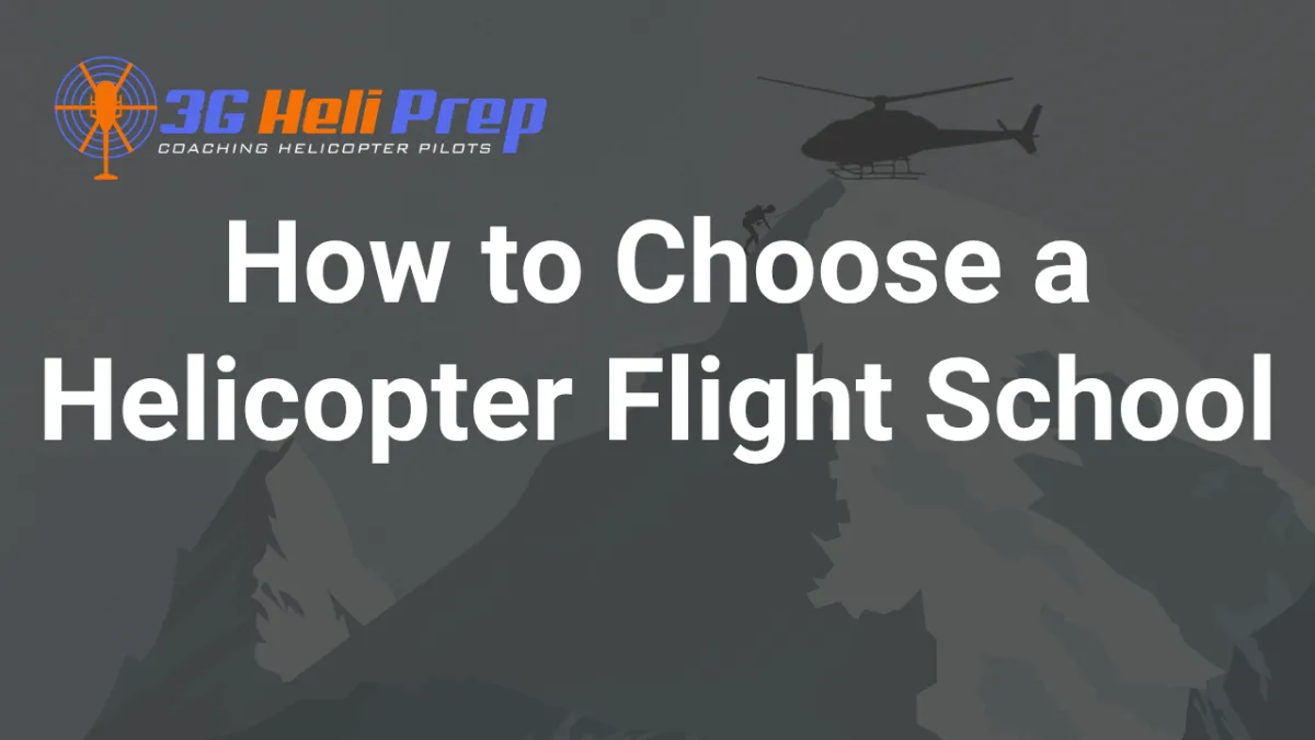How to Choose a Helicopter Flight School