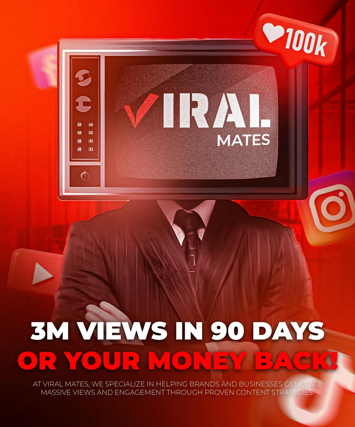 Welcome to Viral Mates We are a creative agency specializing in editing services for content creators. Our goal is to help you go viral and grow on social media quickly.