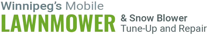 Reliable Yard Care logo featuring the text "Winnipeg Mobile Lawnmower Tuneup" in a modern font, emphasizing mobile lawnmower repair services.