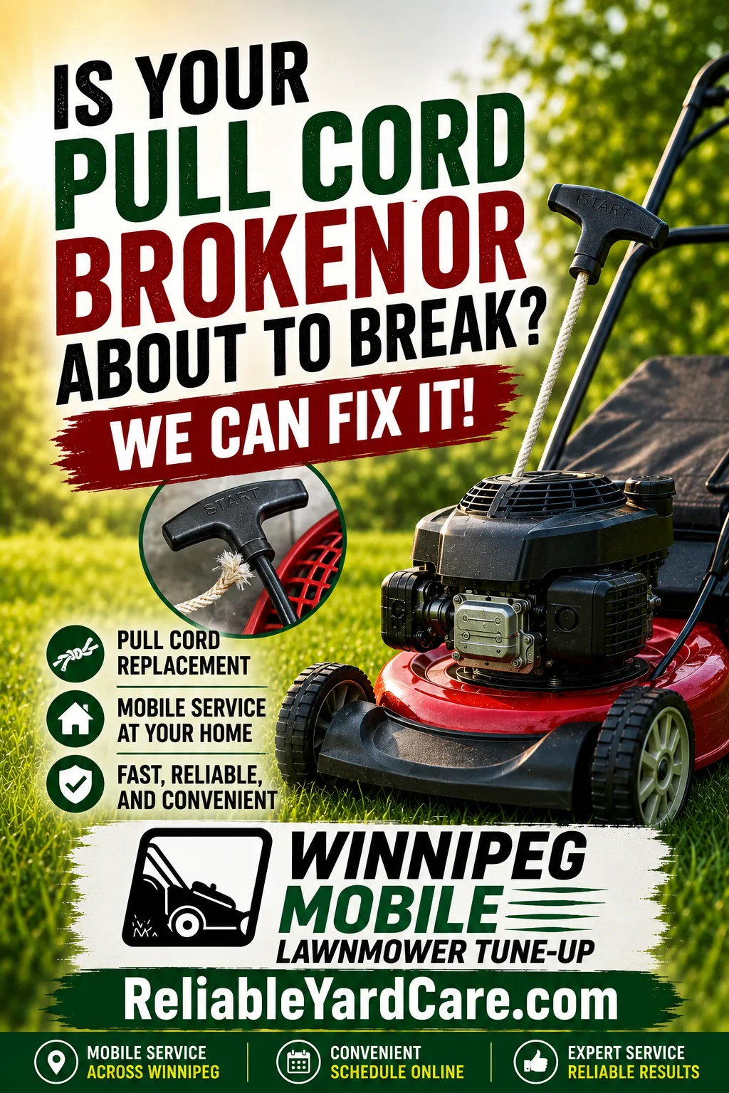 Winnipeg Mobile Lawn mower Tune-Up, mobile lawnmower repair