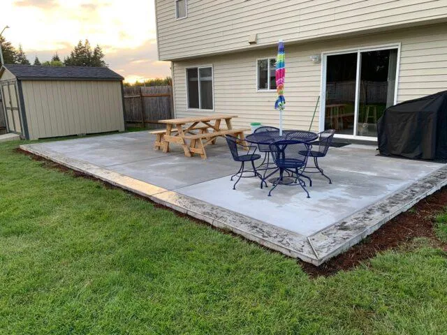 Little Concrete levels Patio.