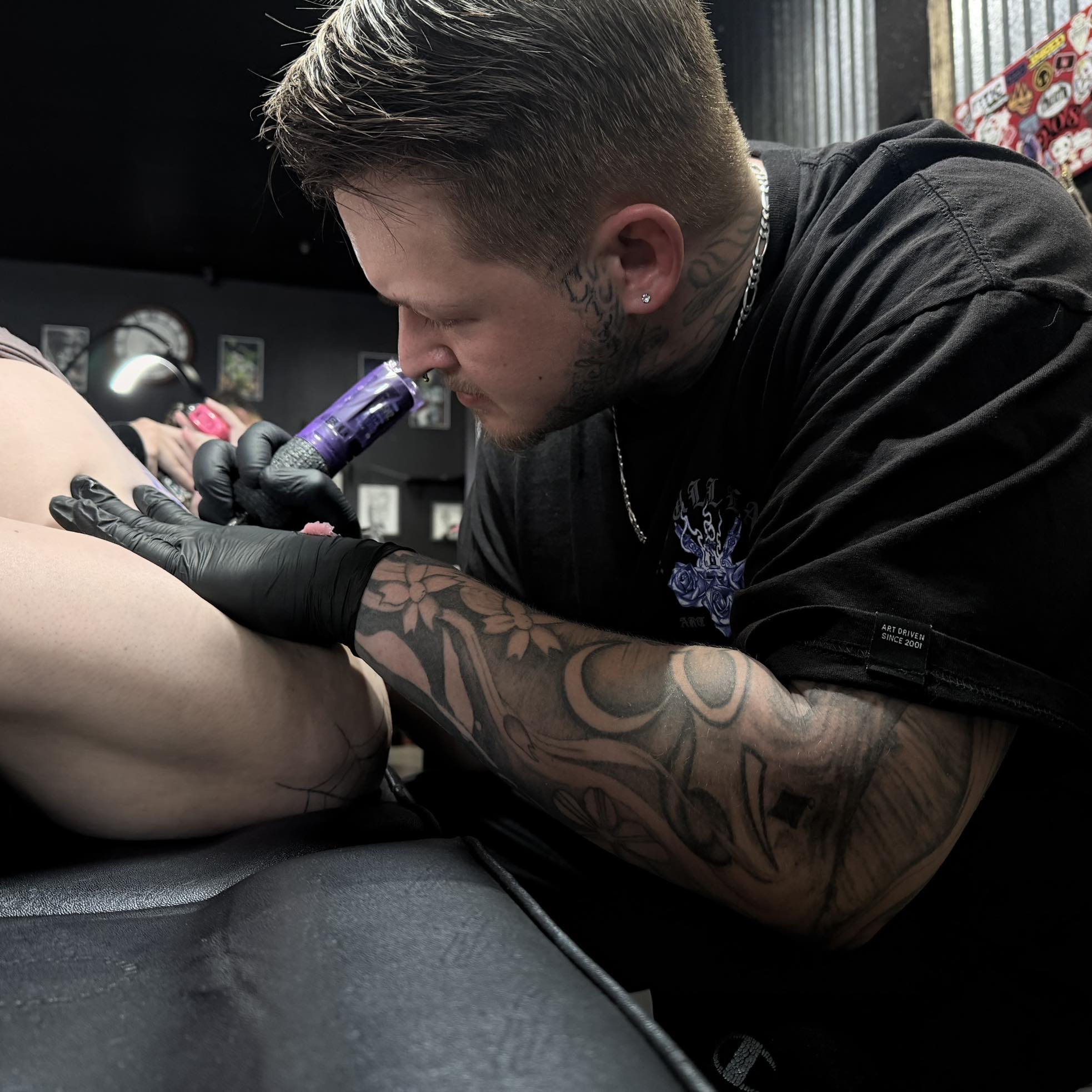 Portrait of tattoo artist Alex Garza