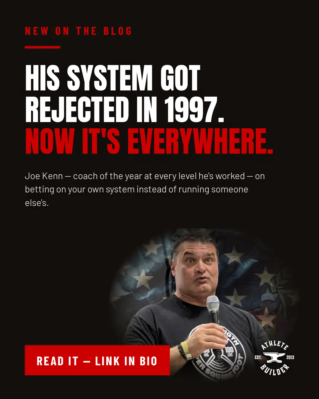 Joe Kenn, strength and conditioning pioneer and creator of the Tier System, on the Athlete Builder podcast with host Jim Beebe