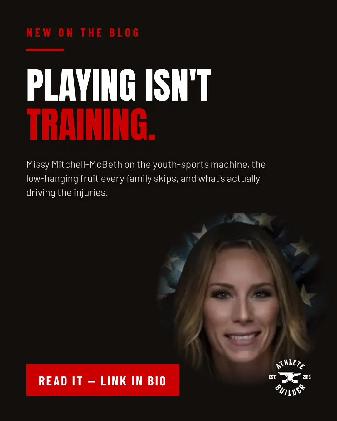 Missy Mitchell-McBeth, sports performance coach and author, on the Athlete Builder podcast with host Jim Beebe