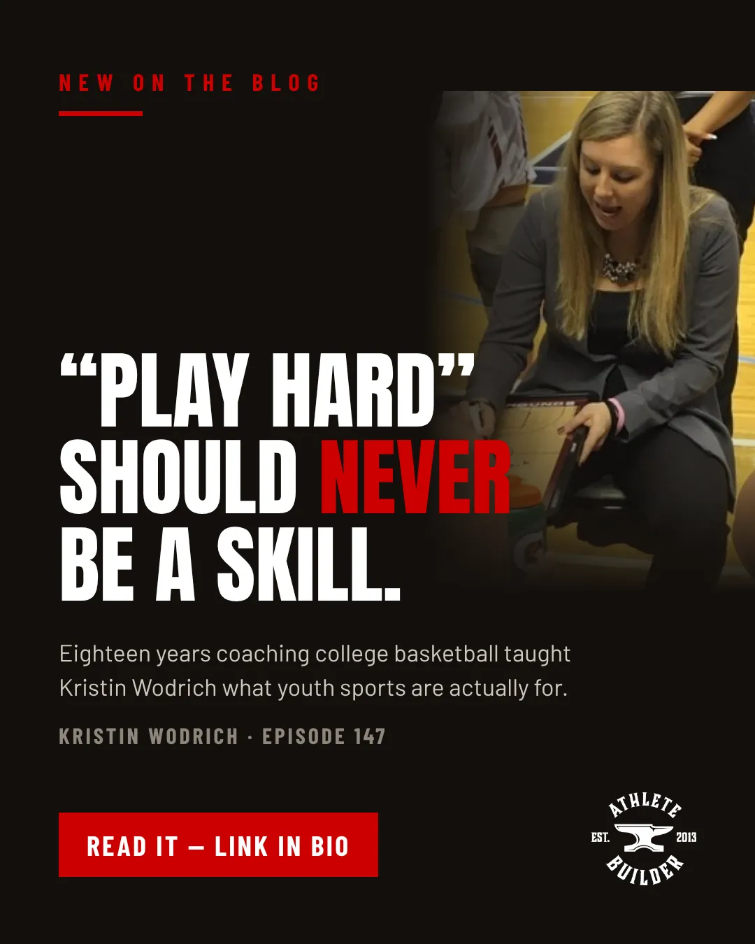 Kristin Wodrich, assistant athletic director at Heritage Christian, on the Athlete Builder podcast with host Jim Beebe