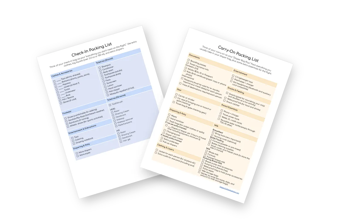 carry-on vs checked bag packing list