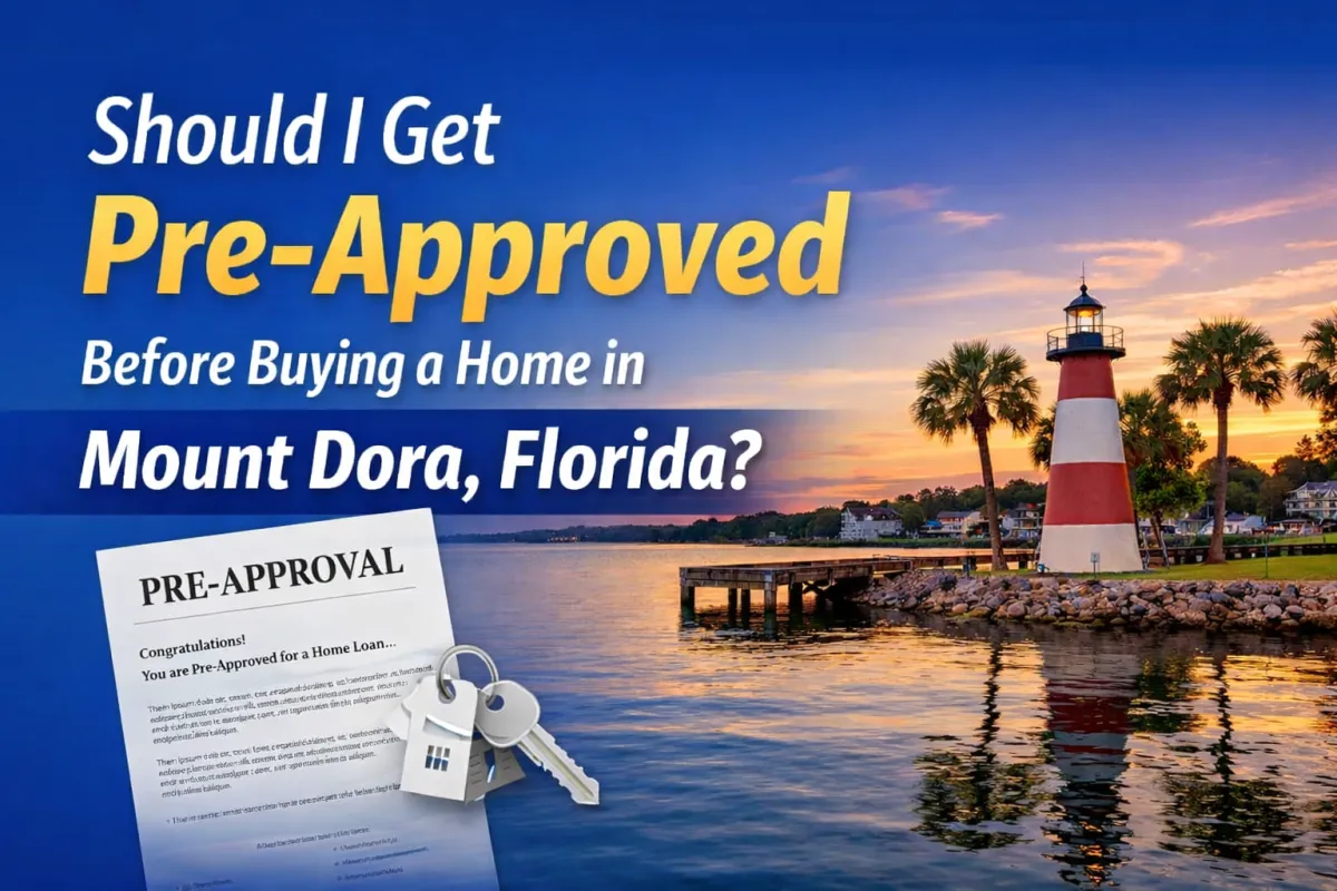 Buying a home in Mount Dora Florida with mortgage pre-approval and house keys