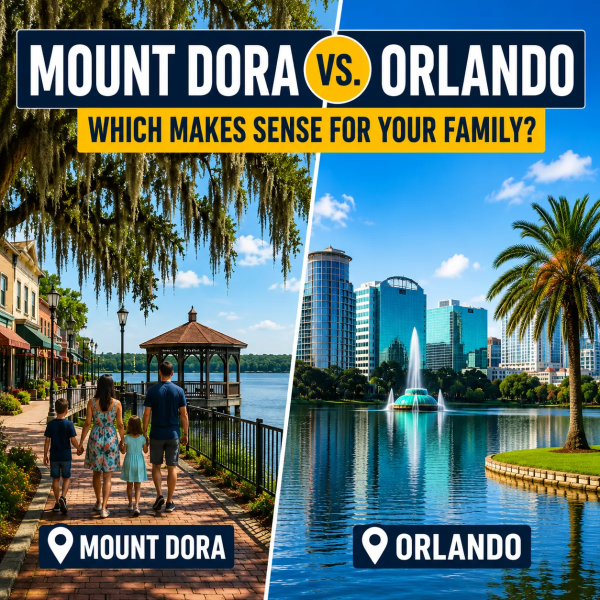 Mount Dora vs. Orlando: Which Makes Sense for Your Family?