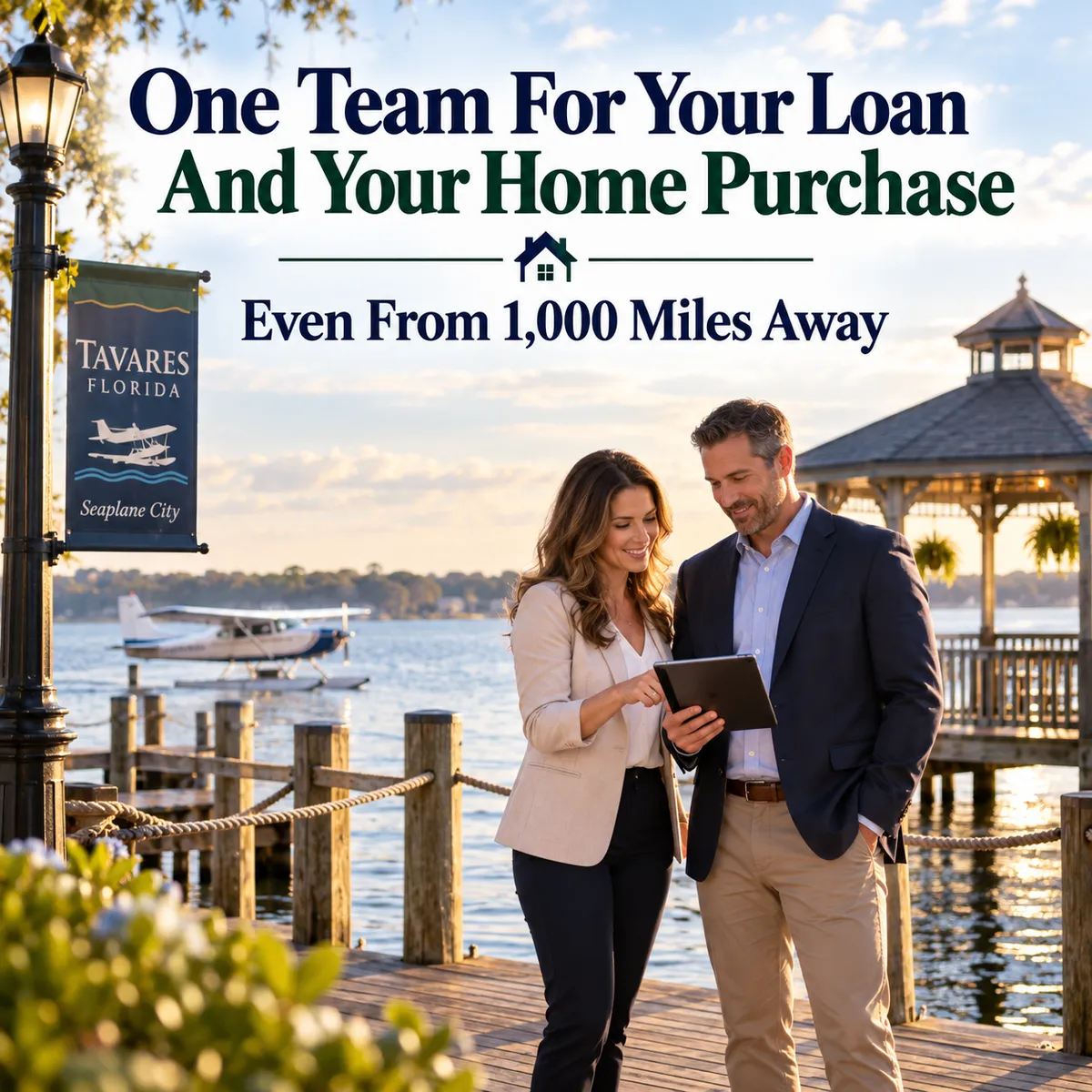 Real estate agent and lender working together on a laptop, representing one integrated team handling a home purchase and its financing