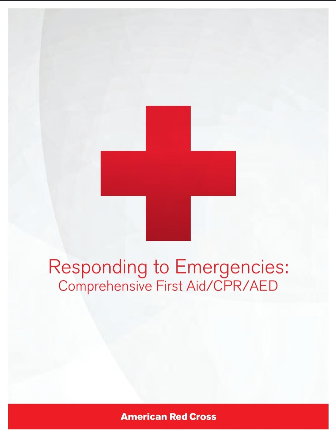 red cross manual cover for responding to emergencies 