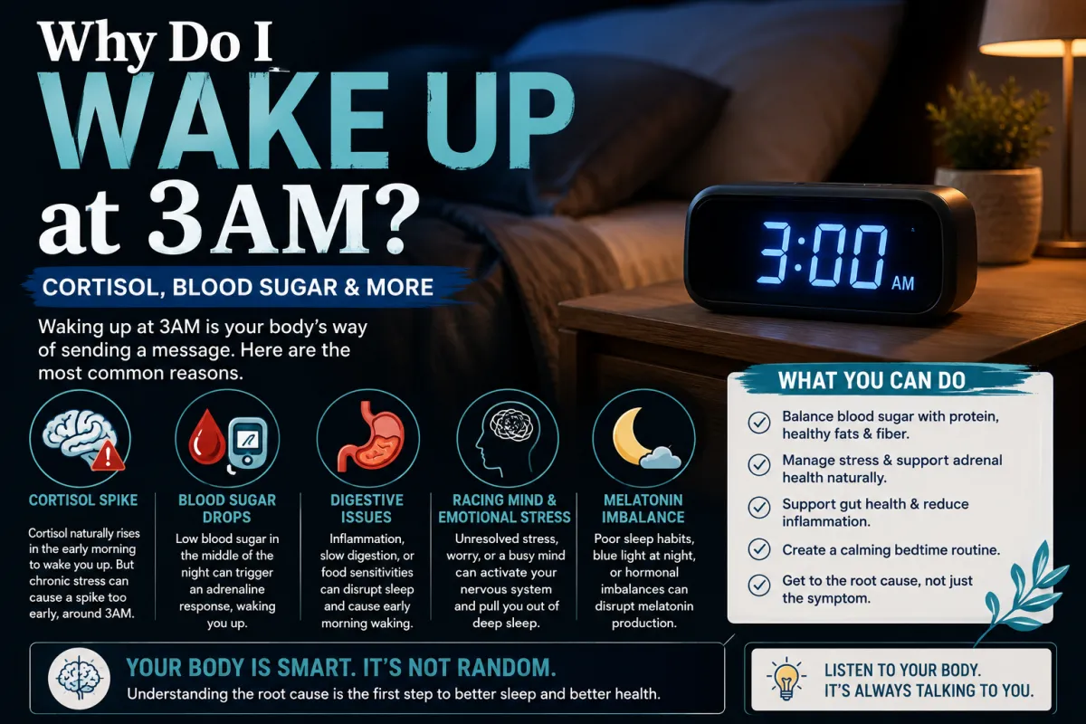 Woman awake in bed at 3am unable to fall back asleep