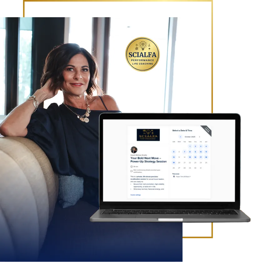 Portrait of Coach Melissa Sand Booking Calendar for Cee Leadership Assessment Call