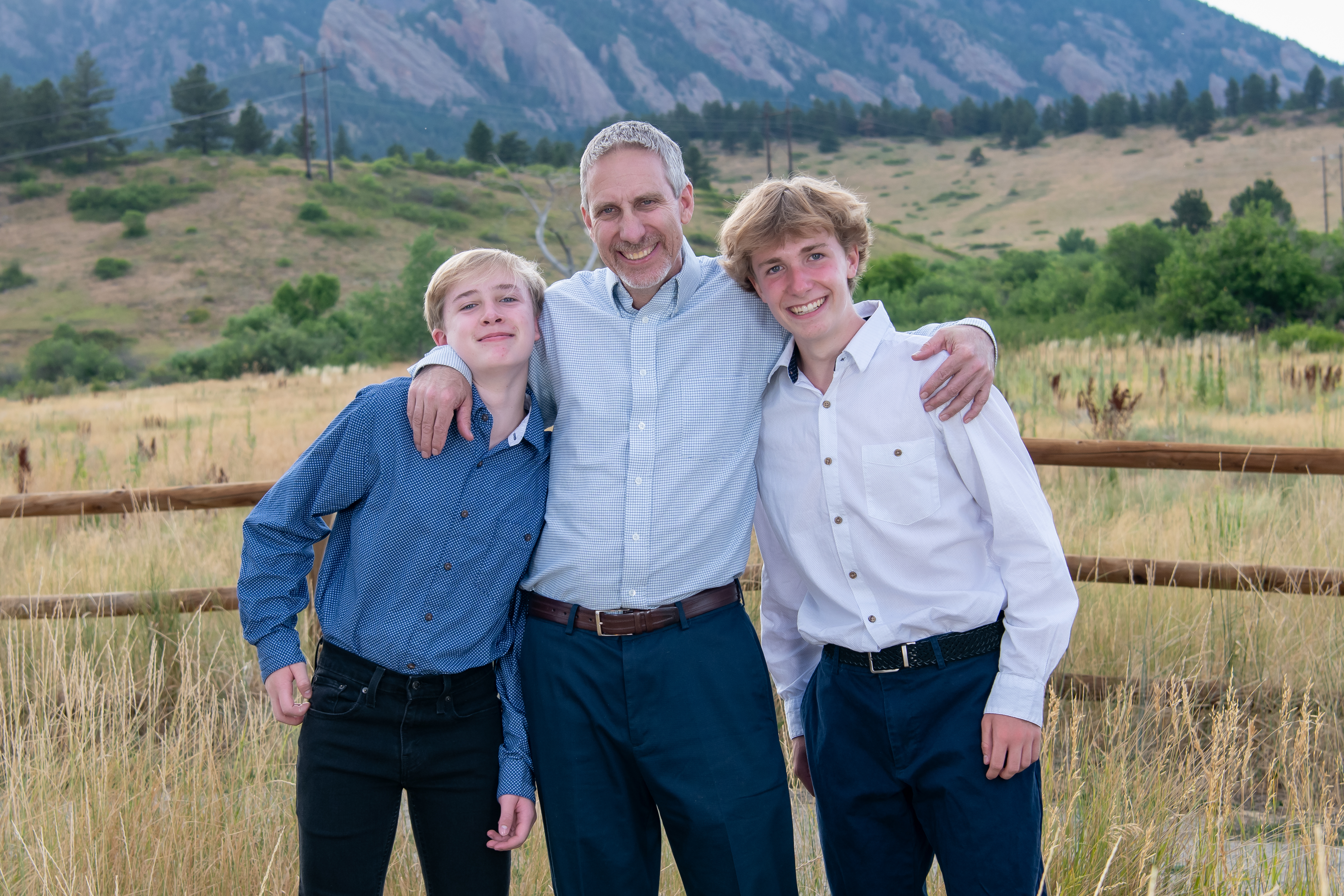 Kevin Van Liere with his two boys