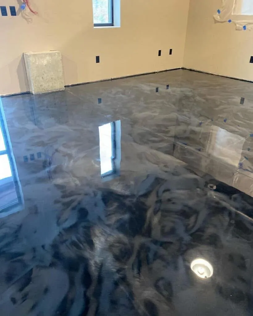 Decorative flake floor project — IMG_9458