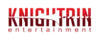 A red text logo reads "KNIGHTRIN entertainment" with a stylized, mirrored effect, perfect for your wedding DJ needs. It pairs seamlessly with our DJ &amp; photo booth in DC services, making every event unforgettable.