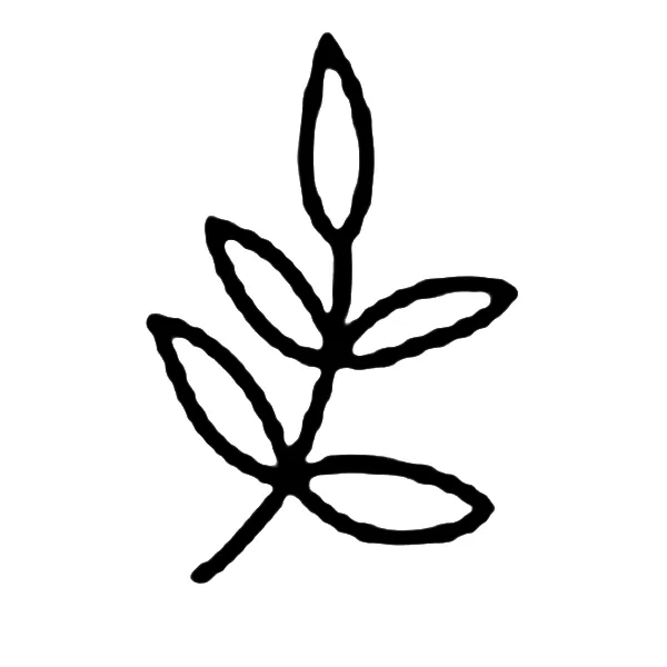Branch of White Leaves Tattoo