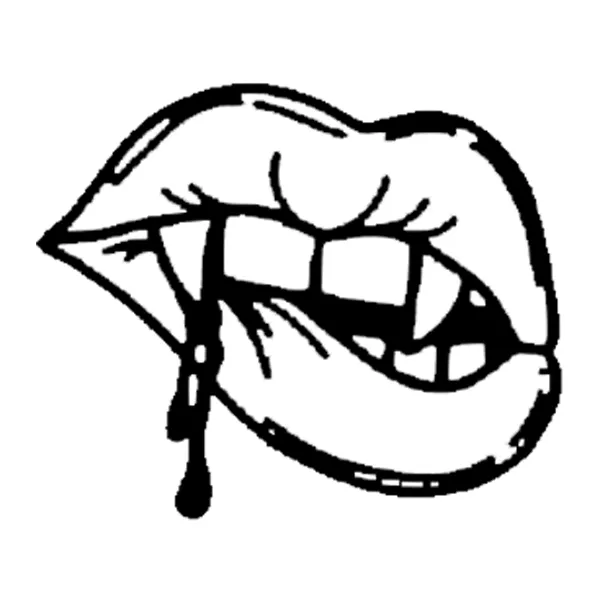 Vampire Lips Tattoo