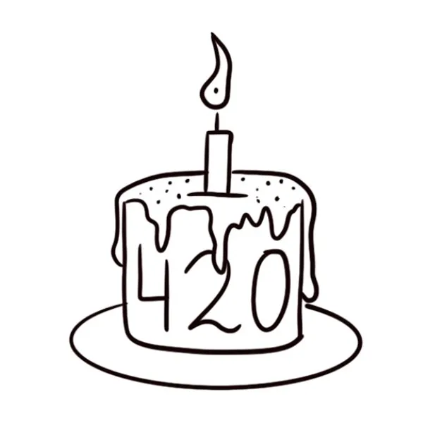 420 Birthday Cake Tattoo