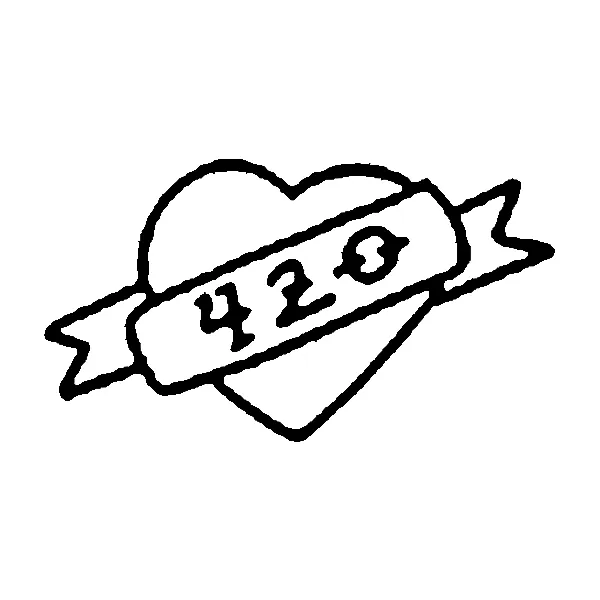 420 Heart Tattoo