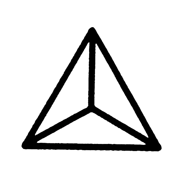 3d triangle tattoo