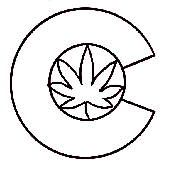 C and Cannabis leaf Tattoo
