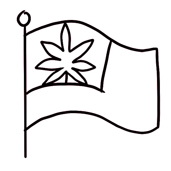 Cannabis Flag Tattoo