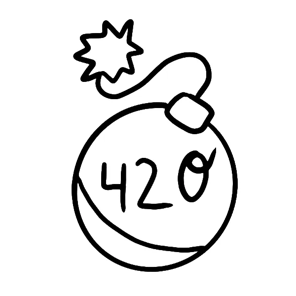 420 bomb tattoo